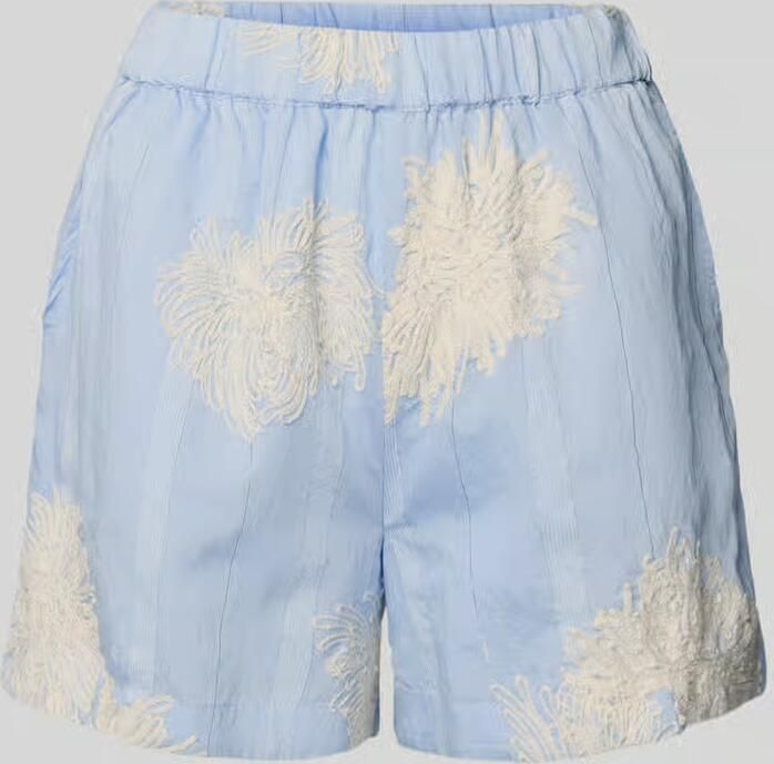 YAS straight fit short met florale sierapplicaties model 'Kana' - Foto 6