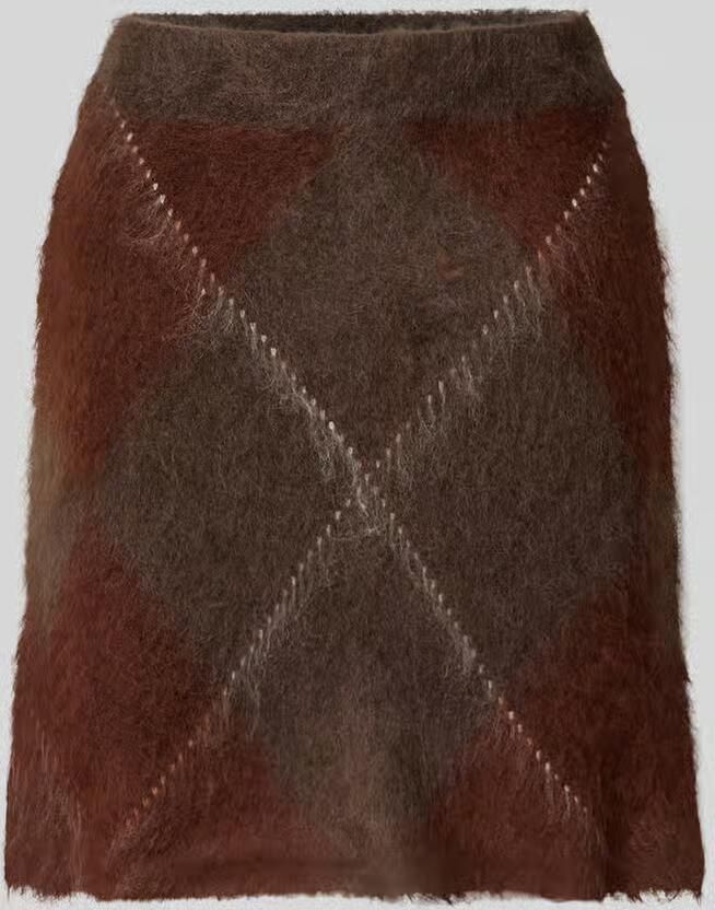 Y.A.S. YAS Dames Rokken Yasargy Hw Mohair Blend Knit Skirt Bruin
