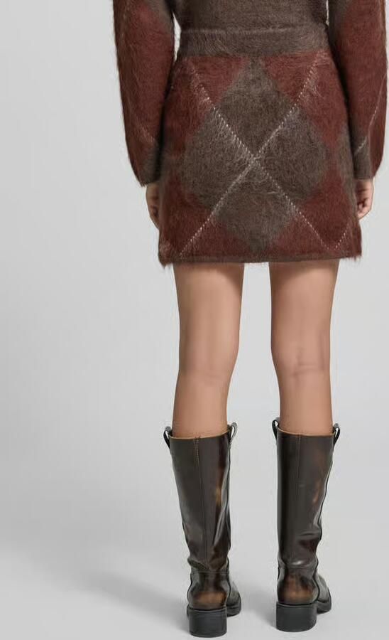 Y.A.S. YAS Dames Rokken Yasargy Hw Mohair Blend Knit Skirt Bruin - Foto 3