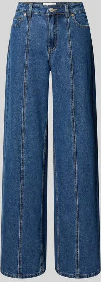 YAS wide fit jeans met siernaden model 'Elsie'
