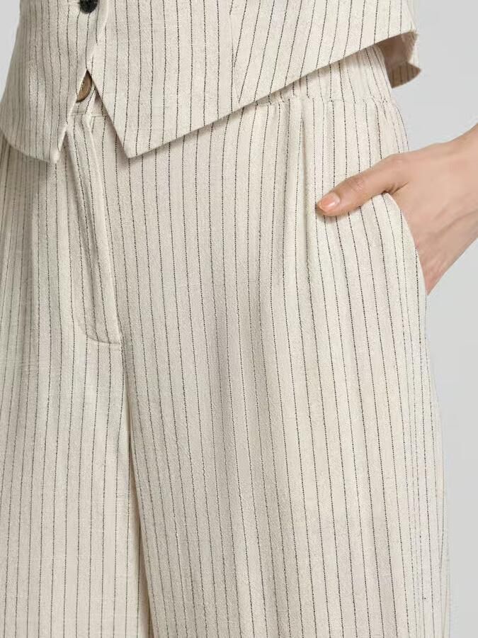 YAS Wide leg stoffen broek met elastische band model 'LIRU' - Foto 5