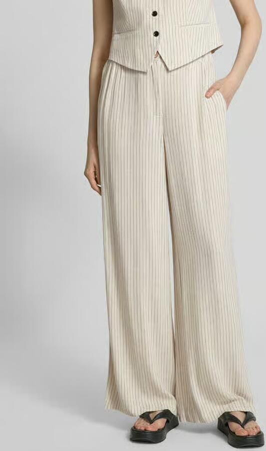 YAS Wide leg stoffen broek met elastische band model 'LIRU' - Foto 6