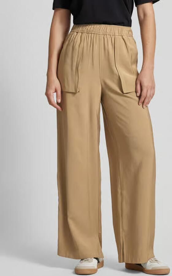 YAS Wide leg stoffen broek met opgestikte zakken model 'ERMILLA' - Foto 3