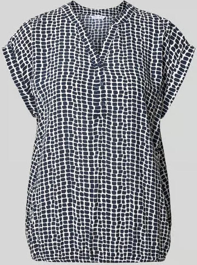 ZABAIONE Blousetop van viscose met knoopsluiting model 'Mi44riama'