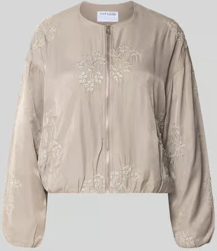 ZABAIONE Blouson van viscosemix met motiefstitching model 'Ta44mika'