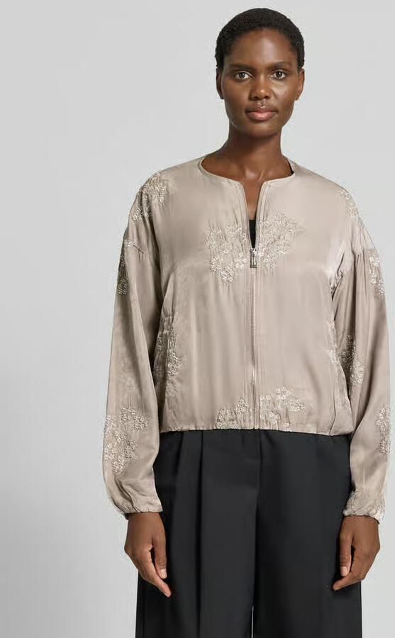 ZABAIONE Blouson van viscosemix met motiefstitching model 'Ta44mika' - Foto 3