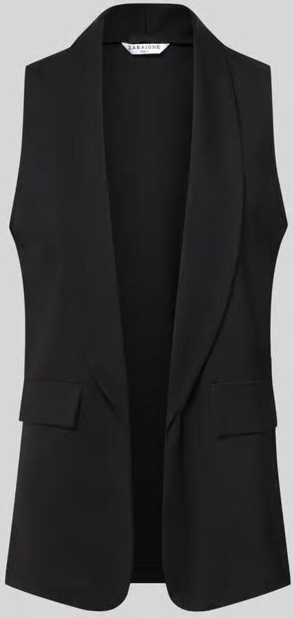 ZABAIONE Bodywarmer van viscosemix met sjaalkraag model 'Am44br'