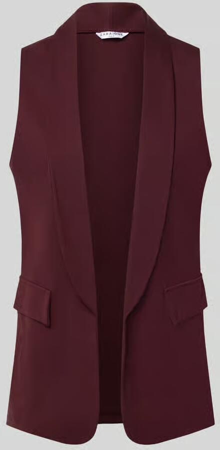 ZABAIONE Bodywarmer van viscosemix met sjaalkraag model 'Am44br'