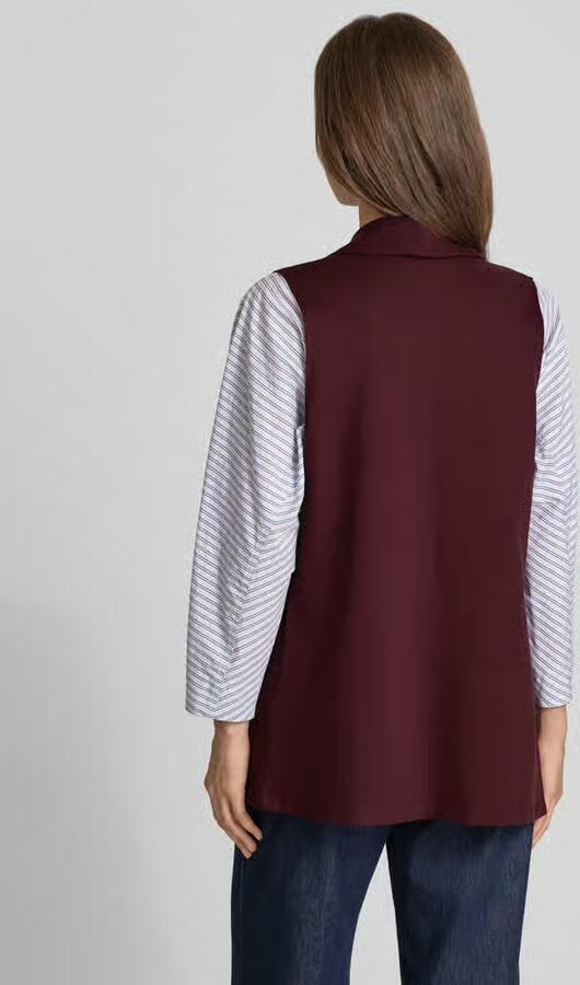 ZABAIONE Bodywarmer van viscosemix met sjaalkraag model 'Am44br' - Foto 3