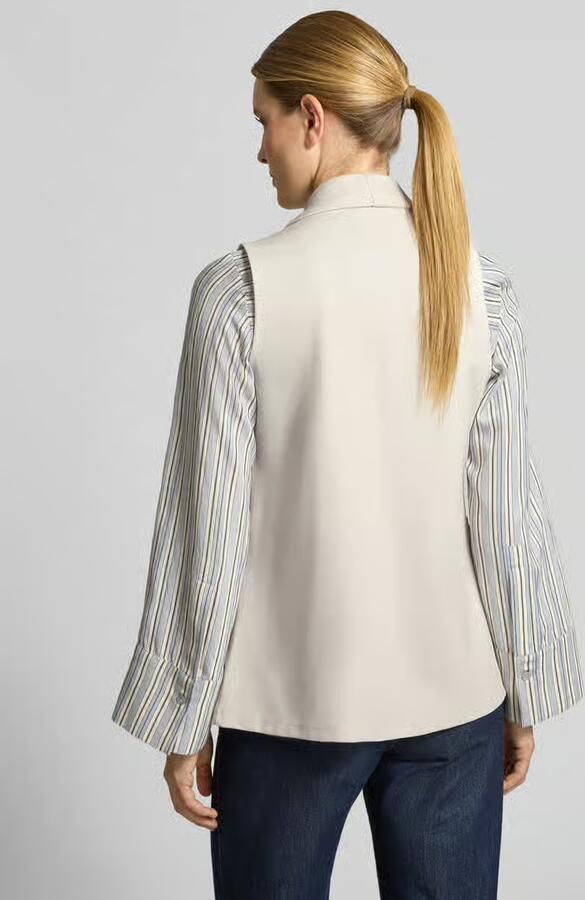 ZABAIONE Bodywarmer van viscosemix met sjaalkraag model 'Am44br' - Foto 2