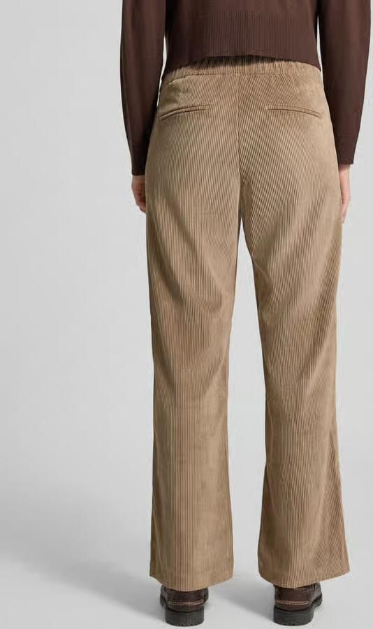 ZABAIONE Flared fit stoffen broek in ribcordlook model 'Magdalene'