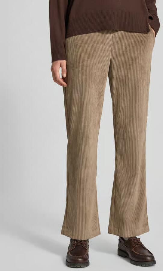 ZABAIONE Flared fit stoffen broek in ribcordlook model 'Magdalene' - Foto 2