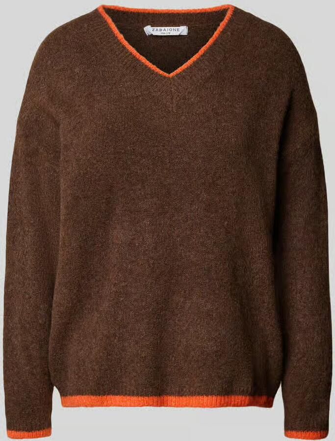 ZABAIONE Gebreide pullover met v-hals model 'Ro44sie'