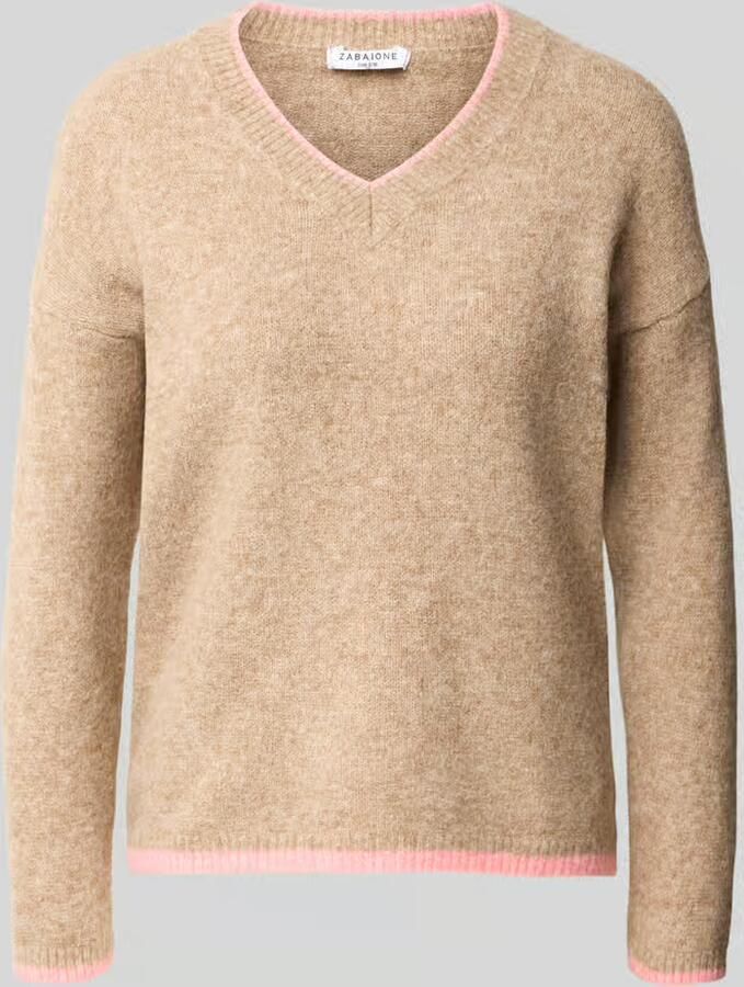 ZABAIONE Gebreide pullover met v-hals model 'Ro44sie'