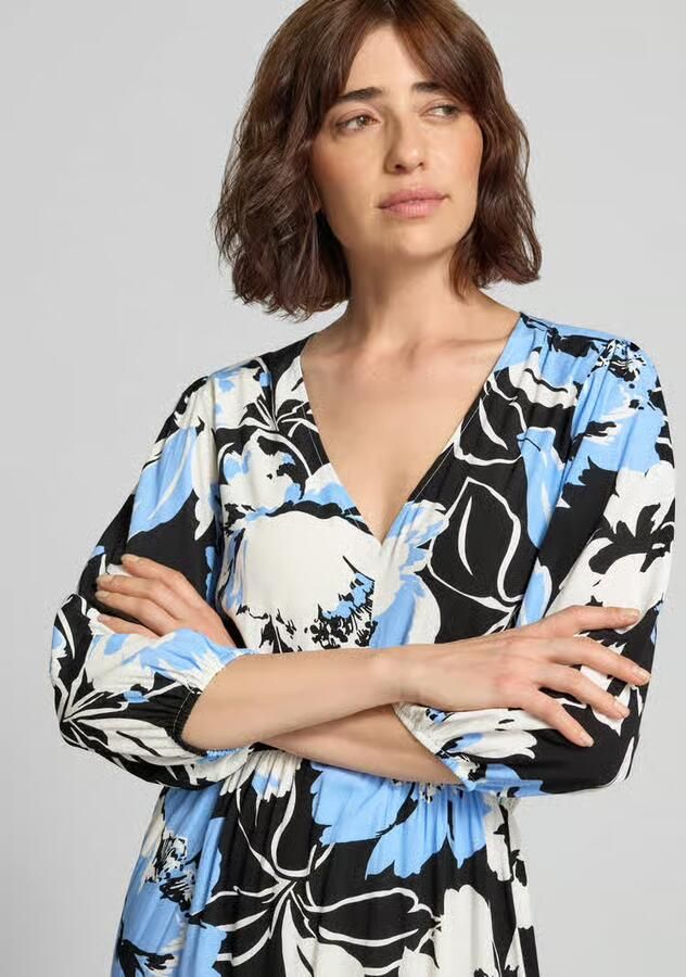 ZABAIONE Knie-lange jurk van viscose in all-over look model 'Fe44li' - Foto 2