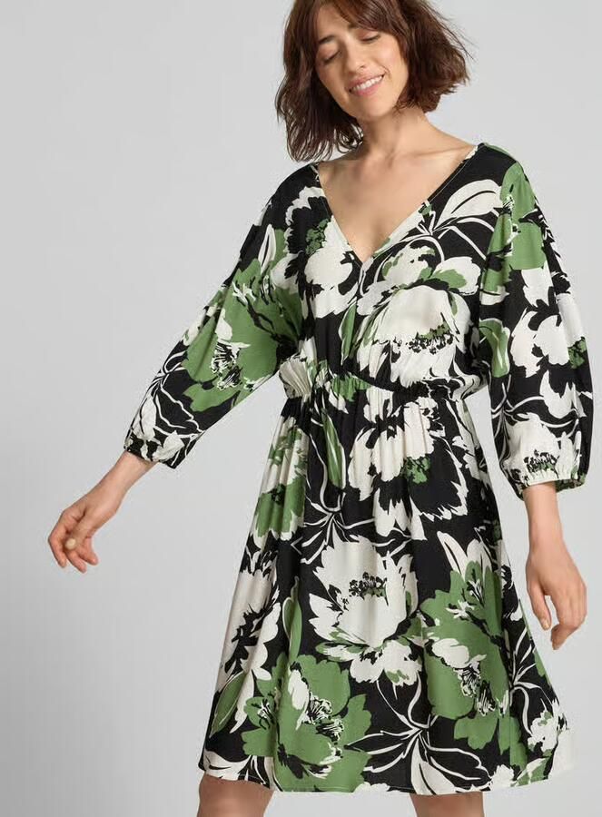 ZABAIONE Knie-lange jurk van viscose in all-over look model 'Fe44li' - Foto 2