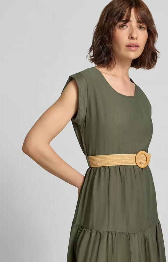 ZABAIONE Knie-lange jurk van viscosemix met kapmouwen model 'Li44neaa' - Foto 2