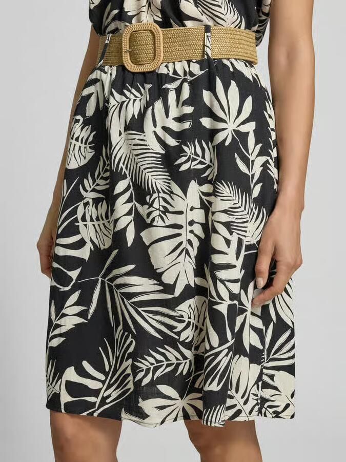 ZABAIONE Knielange rok van mix van viscose en linnen model 'Si44nja'