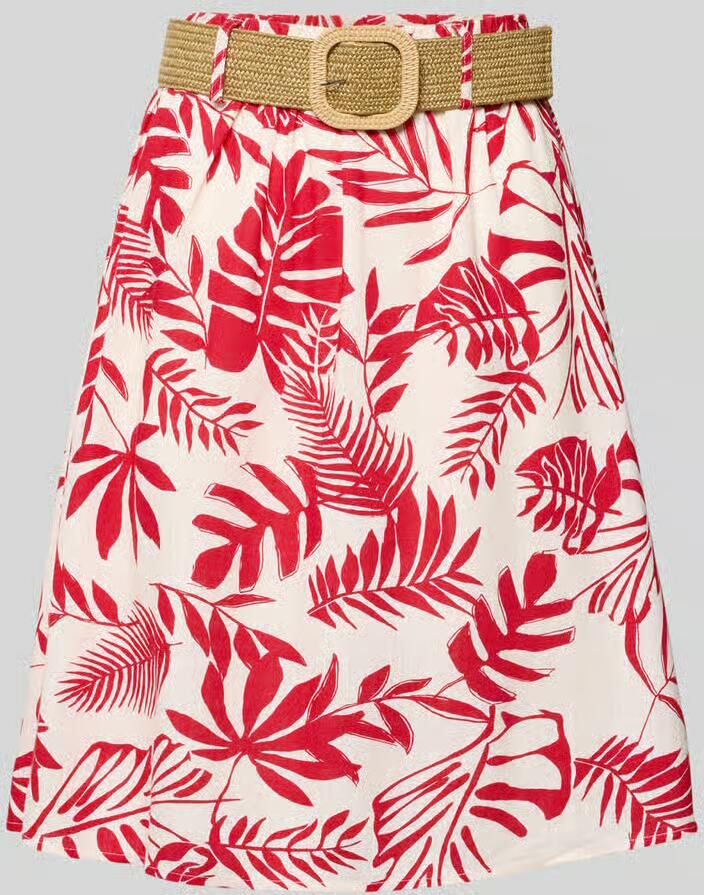 ZABAIONE Knielange rok van mix van viscose en linnen model 'Si44nja' - Foto 2