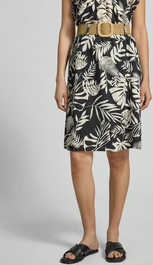 ZABAIONE Knielange rok van mix van viscose en linnen model 'Si44nja' - Foto 4
