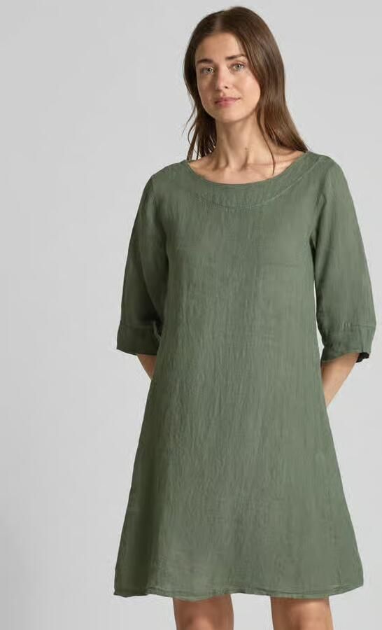 ZABAIONE Linnen jurk met ronde hals model 'Le44tizia' - Foto 2