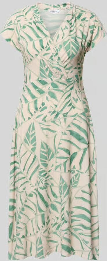 ZABAIONE midi-jurk in wikkellook met V-hals model 'Ca44rrara' - Foto 2