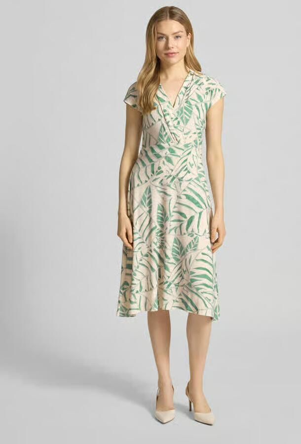 ZABAIONE midi-jurk in wikkellook met V-hals model 'Ca44rrara' - Foto 3
