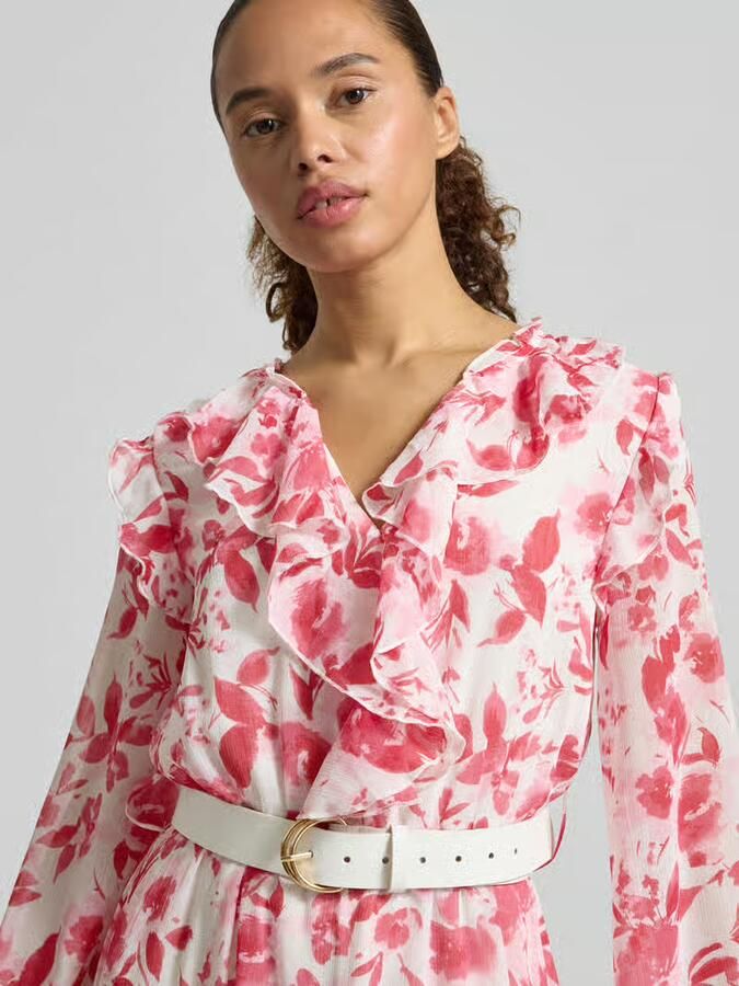 ZABAIONE midi-jurk met volants model 'Scarlet'