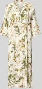 ZABAIONE Midi-jurk van viscose met serafinokraag model 'Kl44arraa'