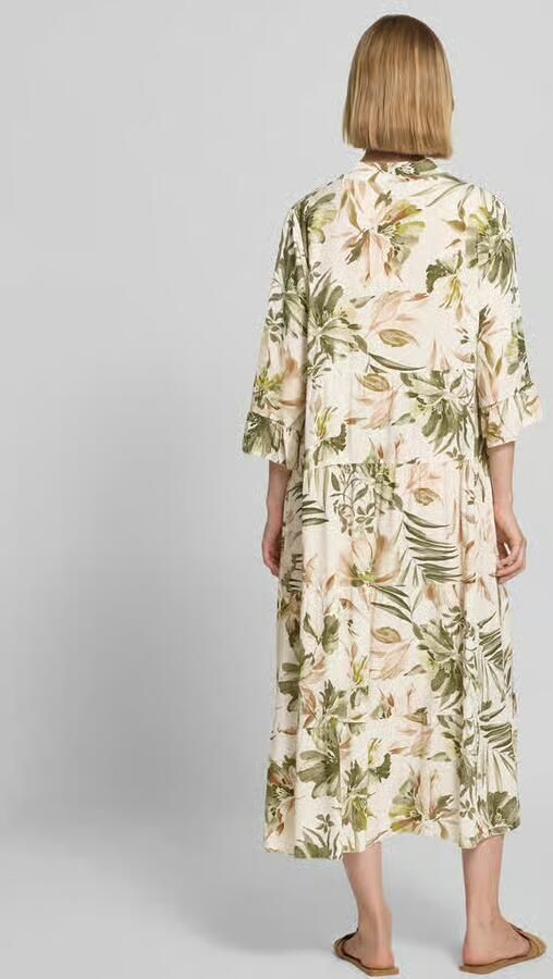 ZABAIONE Midi-jurk van viscose met serafinokraag model 'Kl44arraa' - Foto 2