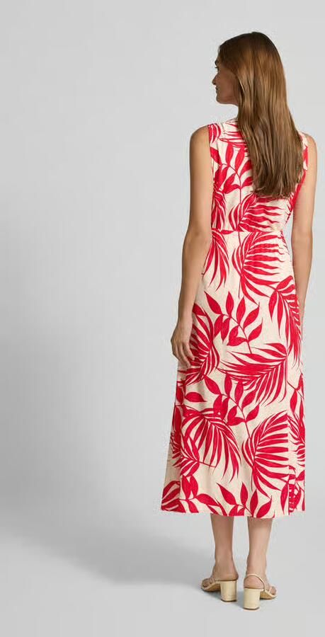 ZABAIONE Midi-jurk van viscose met V-hals