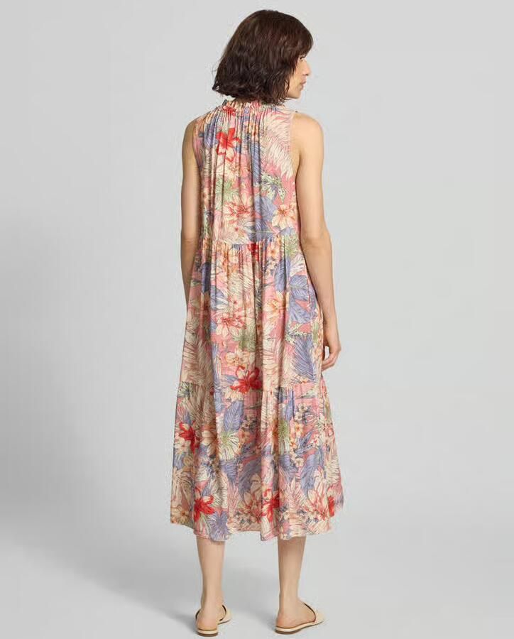 ZABAIONE midi-jurk van viscose met vetersluiting model 'Gi44naa' - Foto 2