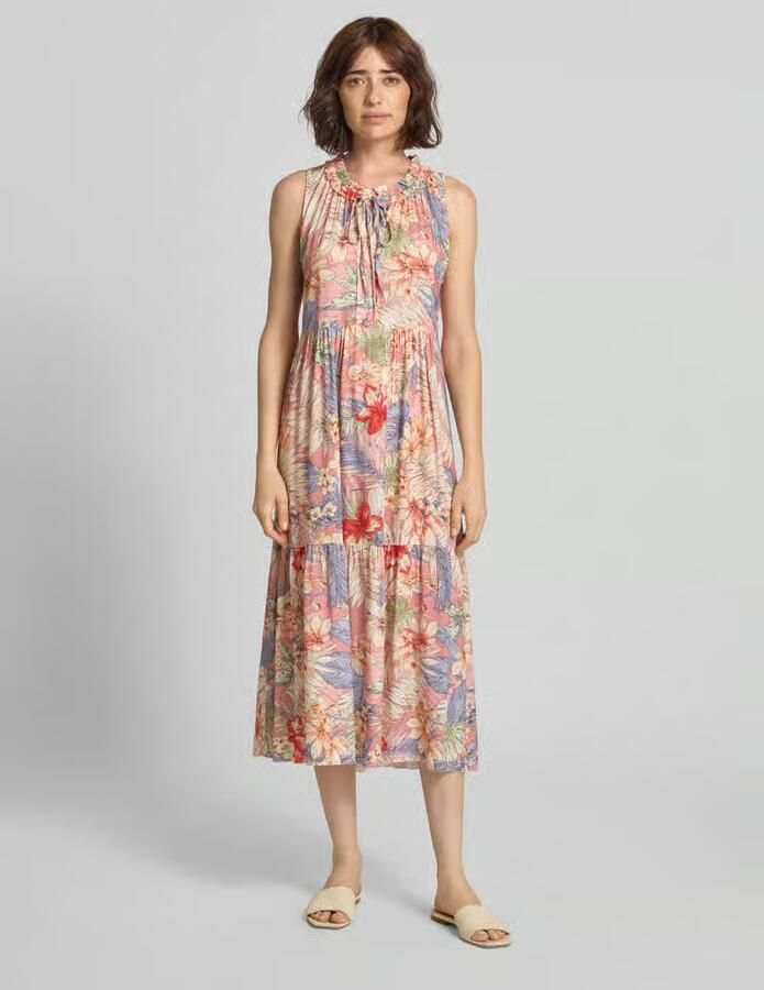 ZABAIONE midi-jurk van viscose met vetersluiting model 'Gi44naa' - Foto 3