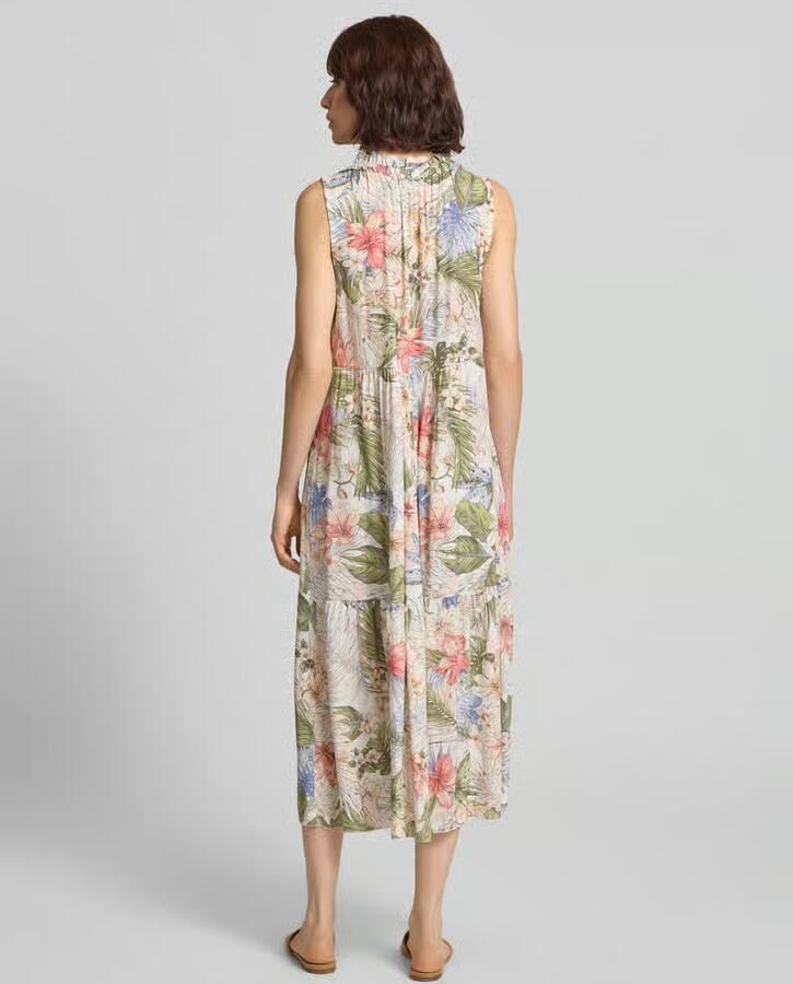 ZABAIONE midi-jurk van viscose met vetersluiting model 'Gi44naa'
