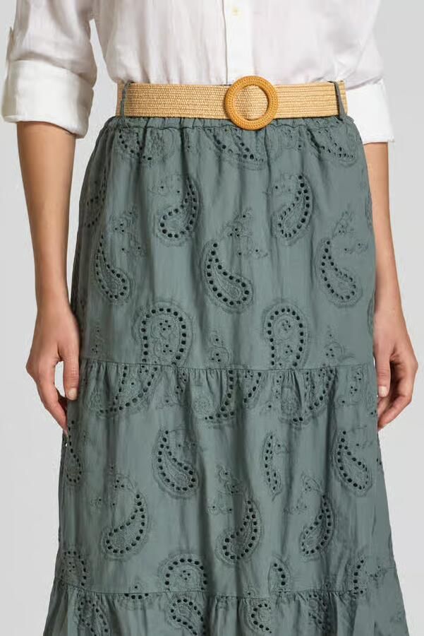 ZABAIONE Midirok met ajourwerk en riem model 'Mi44mii'