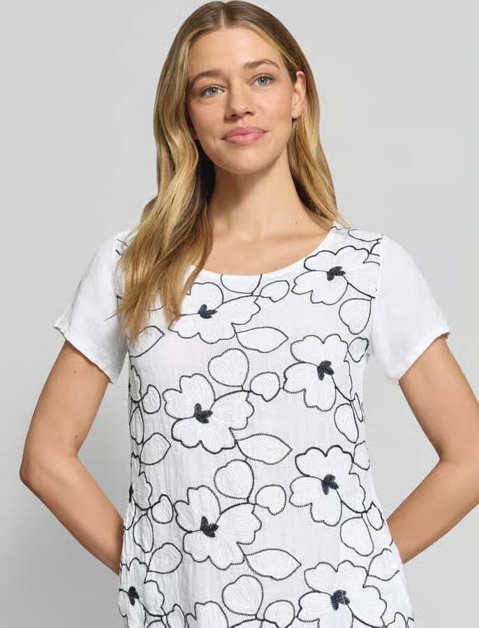 ZABAIONE mini-jurk van linnenmix in all-over look model 'No44vaa'