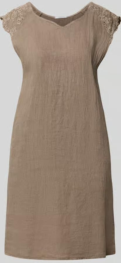 ZABAIONE Mini-jurk van linnenmix met stitchings