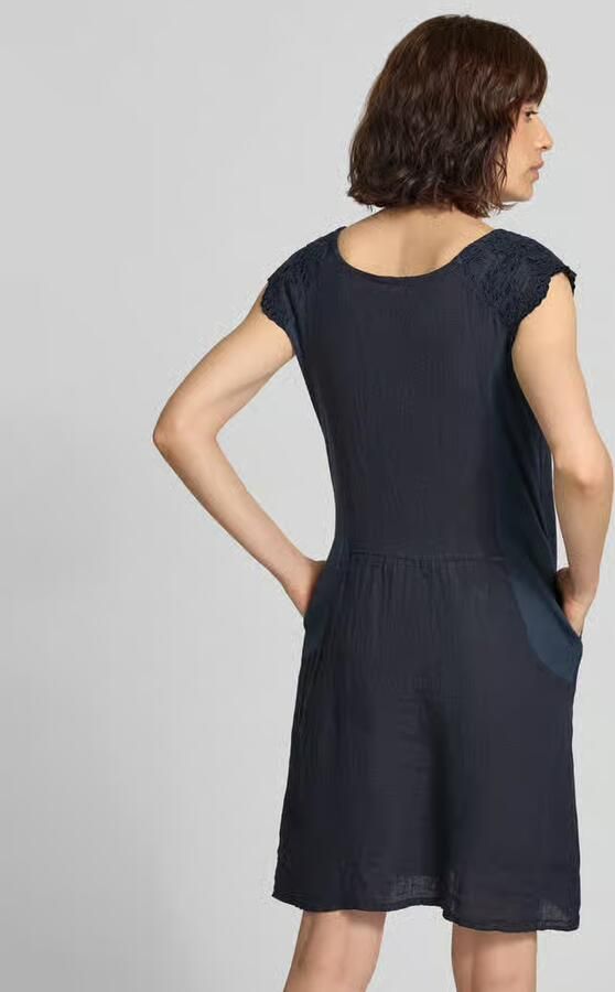 ZABAIONE Mini-jurk van linnenmix met stitchings - Foto 2