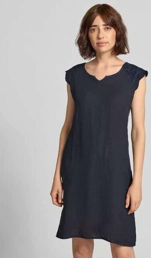 ZABAIONE Mini-jurk van linnenmix met stitchings - Foto 3