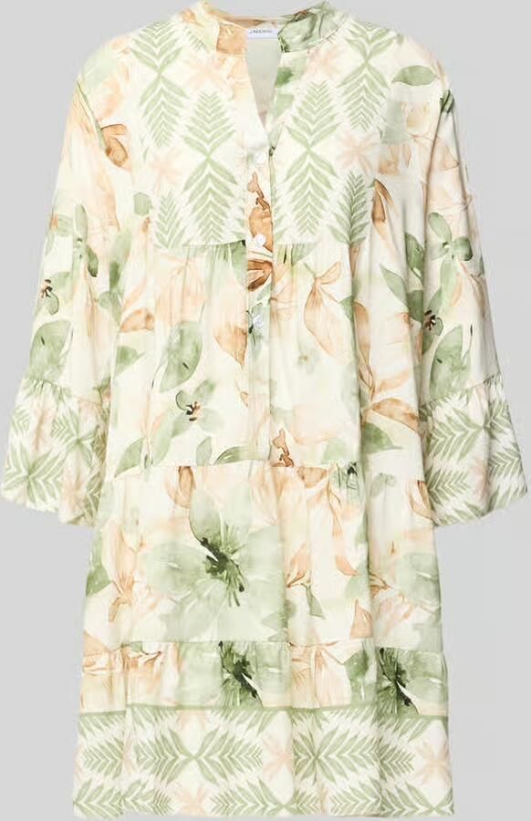 ZABAIONE mini-jurk van viscose met serafinokraag model 'Ge44rdaa'