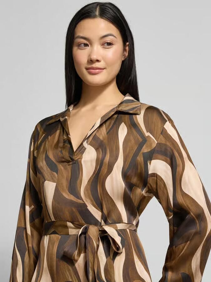 ZABAIONE Mini-jurk van viscose met strikceintuur model 'Be44atricee' - Foto 2
