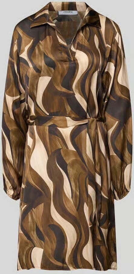 ZABAIONE Mini-jurk van viscose met strikceintuur model 'Be44atricee'