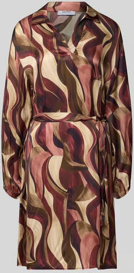 ZABAIONE Mini-jurk van viscose met strikceintuur model 'Be44atricee'
