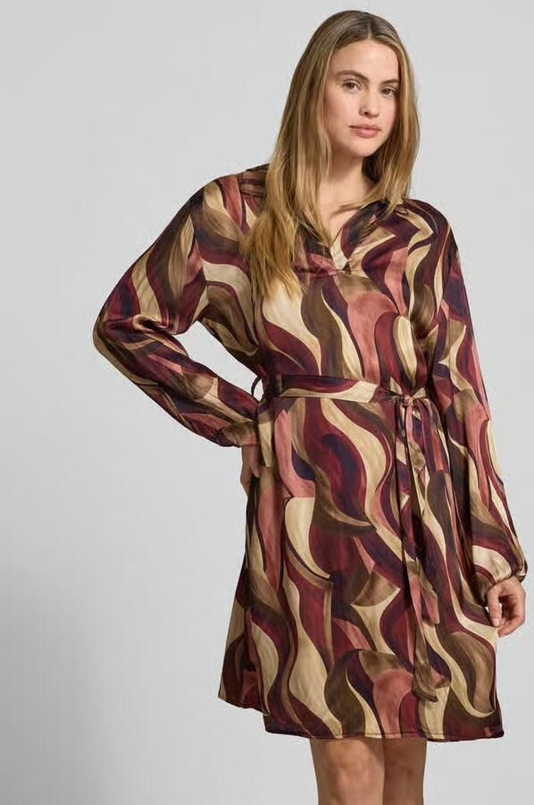 ZABAIONE Mini-jurk van Viscose met Strikceintuur Model 'Be44atricee' - Foto 2