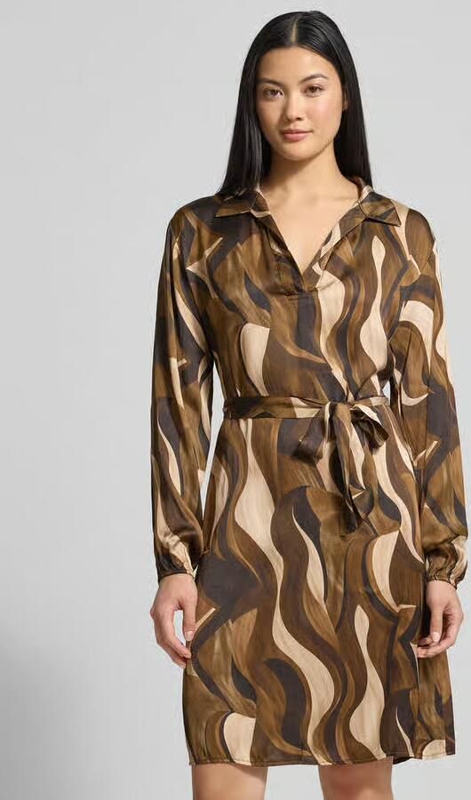 ZABAIONE Mini-jurk van Viscose met Strikceintuur Model 'Be44atricee' - Foto 3