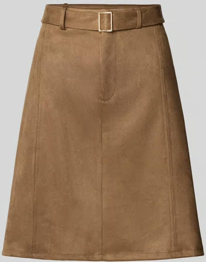 ZABAIONE minirok in leerlook met riem model 'Sl44one'