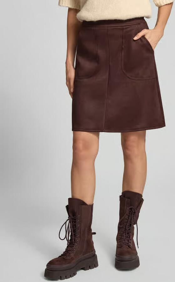 ZABAIONE minirok in leerlook model 'Ha44rperr' - Foto 2