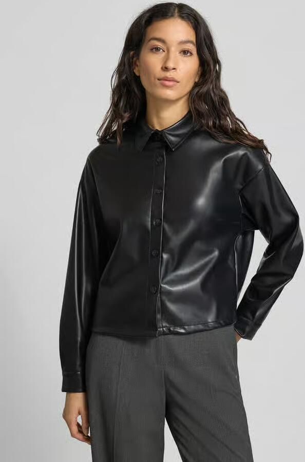 ZABAIONE Overhemdblouse in leerlook - Foto 2