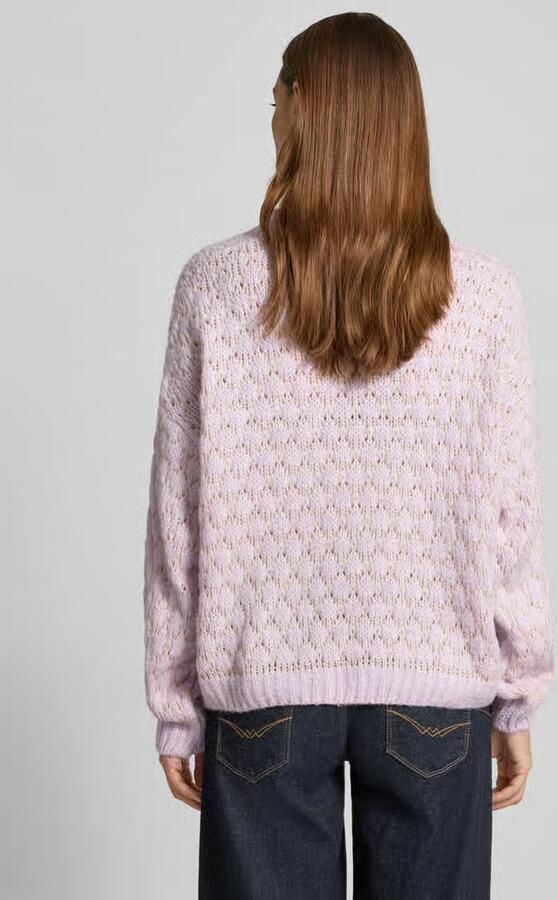 ZABAIONE Oversized gebreide pullover met ribboorden