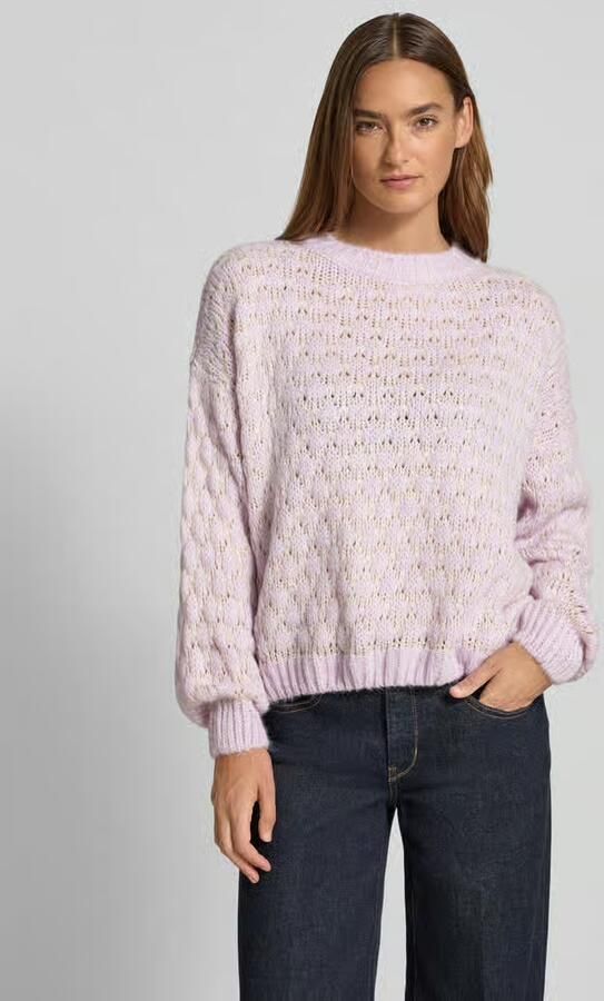 ZABAIONE Oversized gebreide pullover met ribboorden - Foto 2